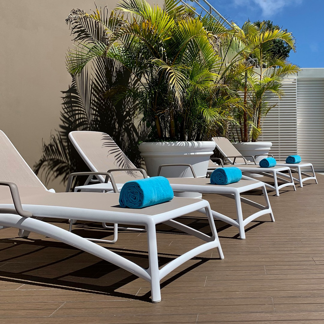Шезлонг Atlantico Bianco Tortora