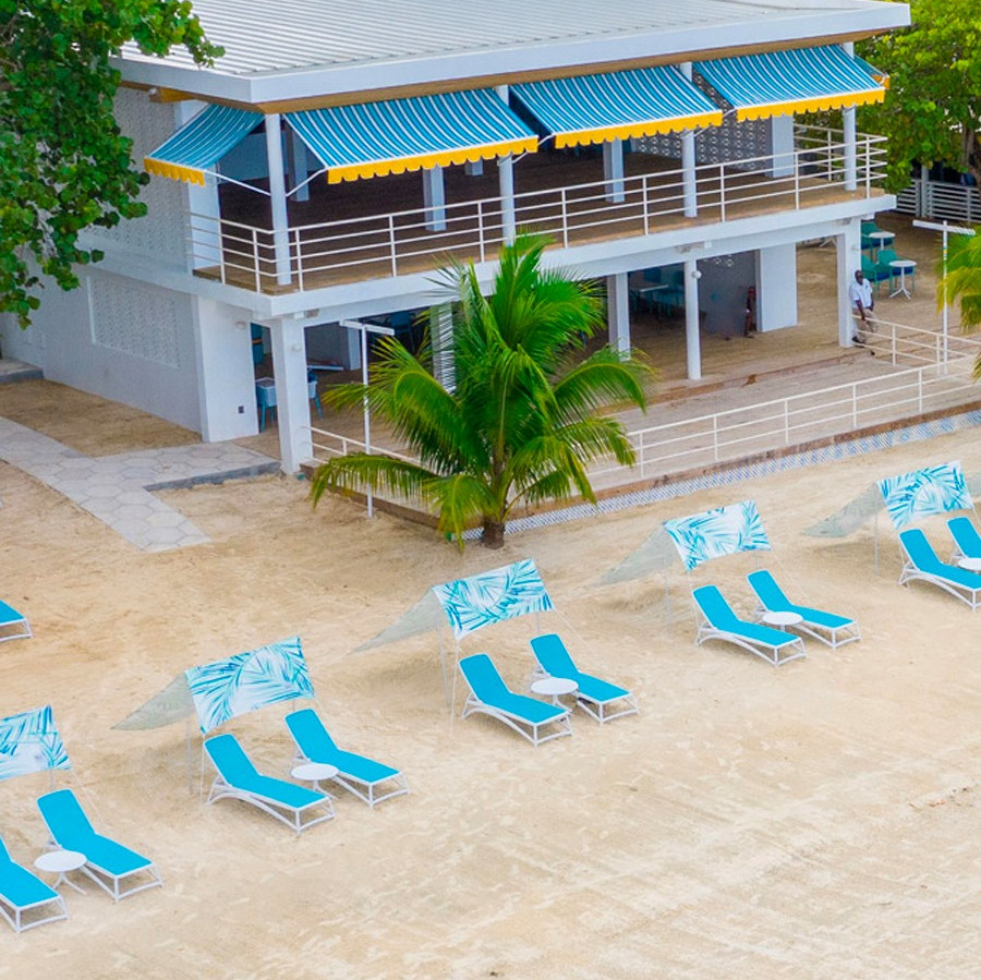 Шезлонг Atlantico Bianco Celeste