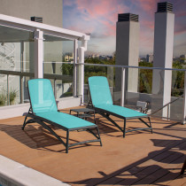 Шезлонг Atlantico Antracite Celeste