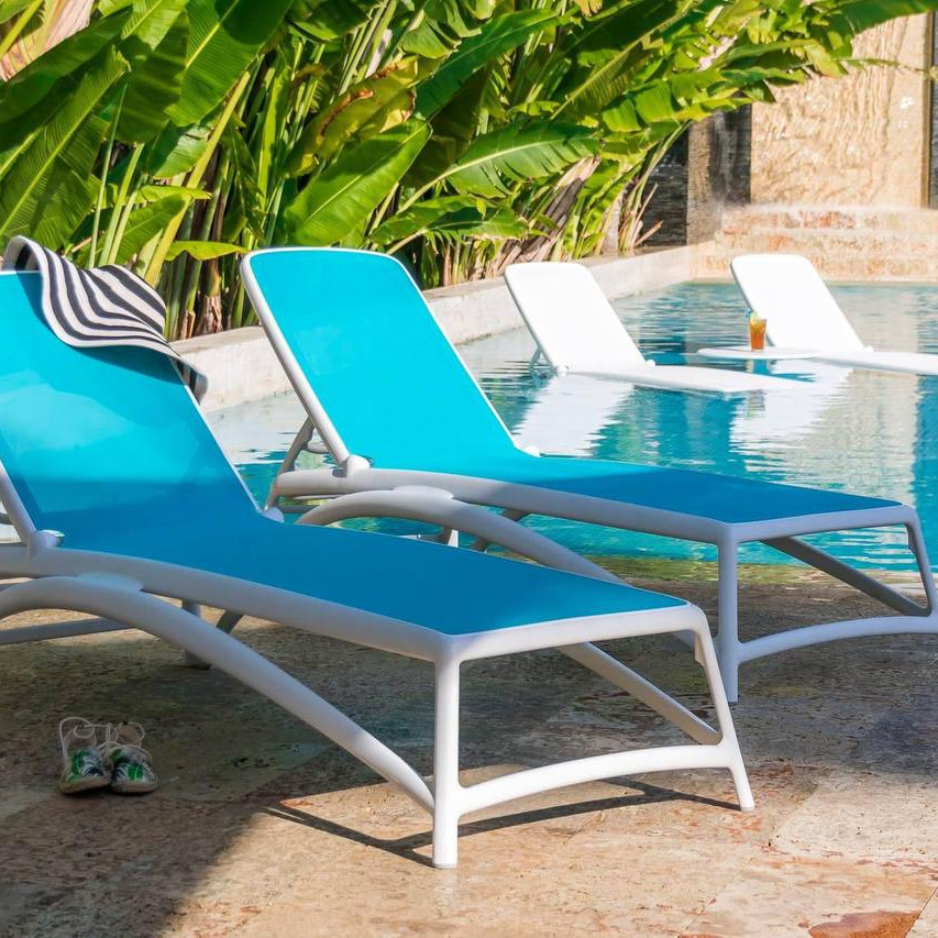 Шезлонг Atlantico Bianco Celeste