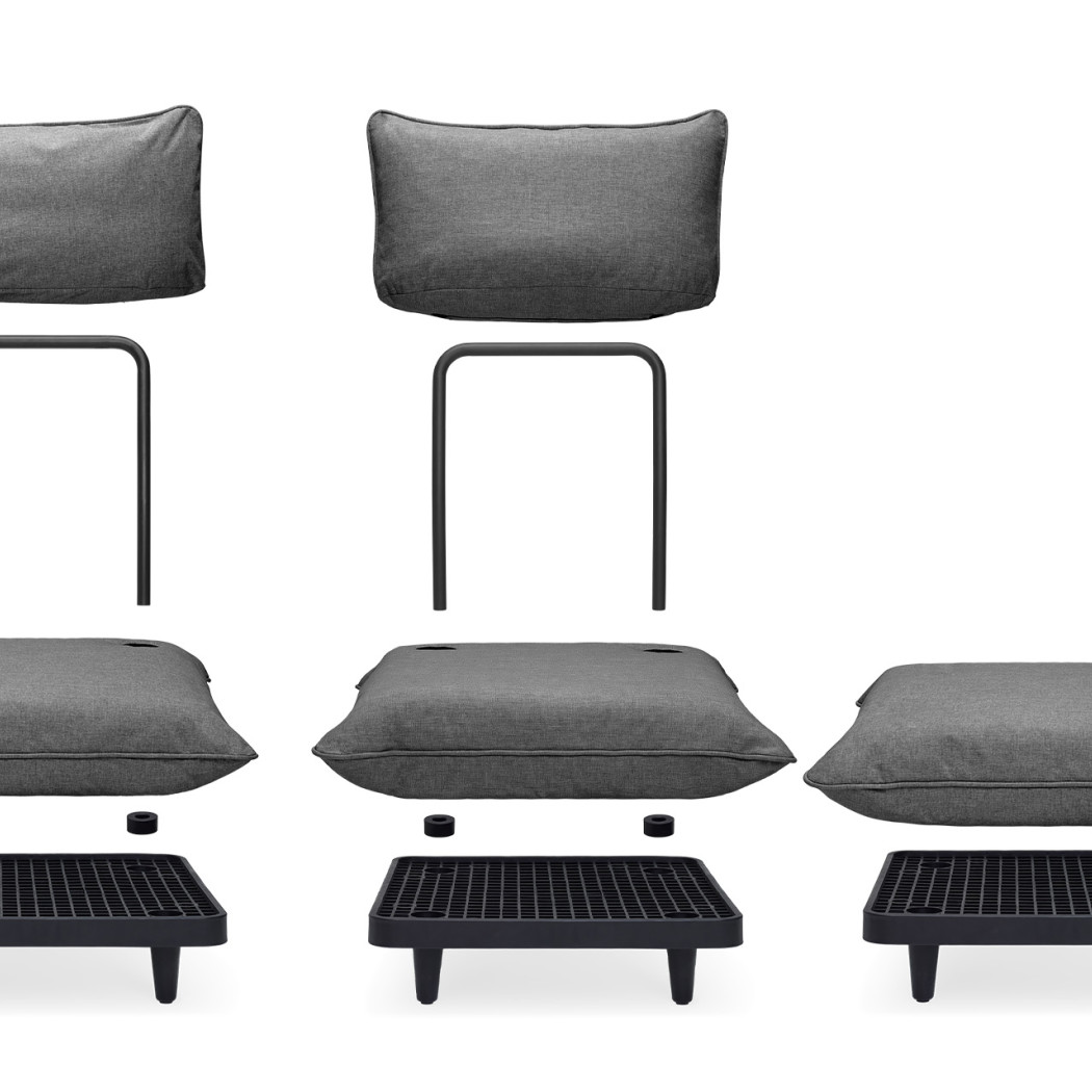 Модуль Paletti Corner Seat Rock Grey