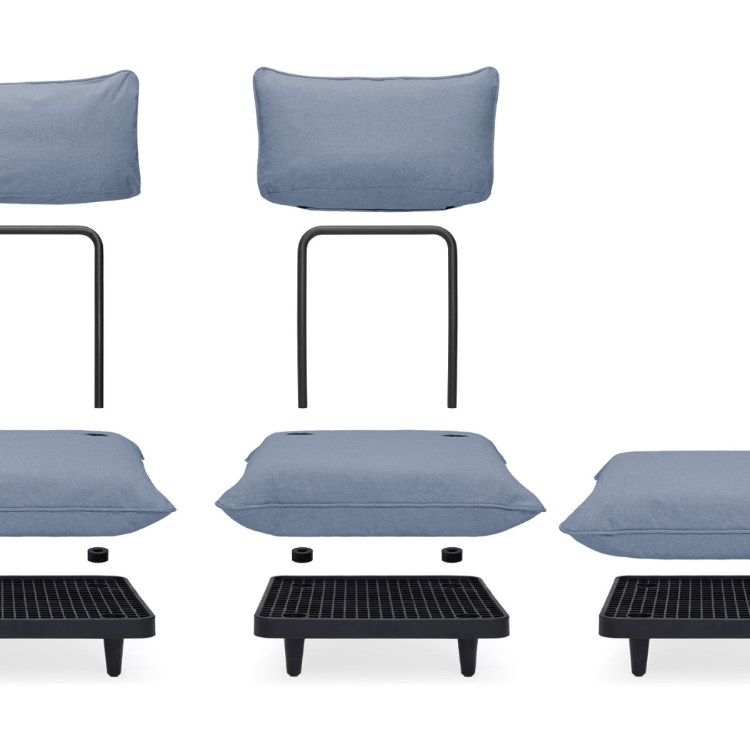 Модуль Paletti Corner Seat Storm Blue