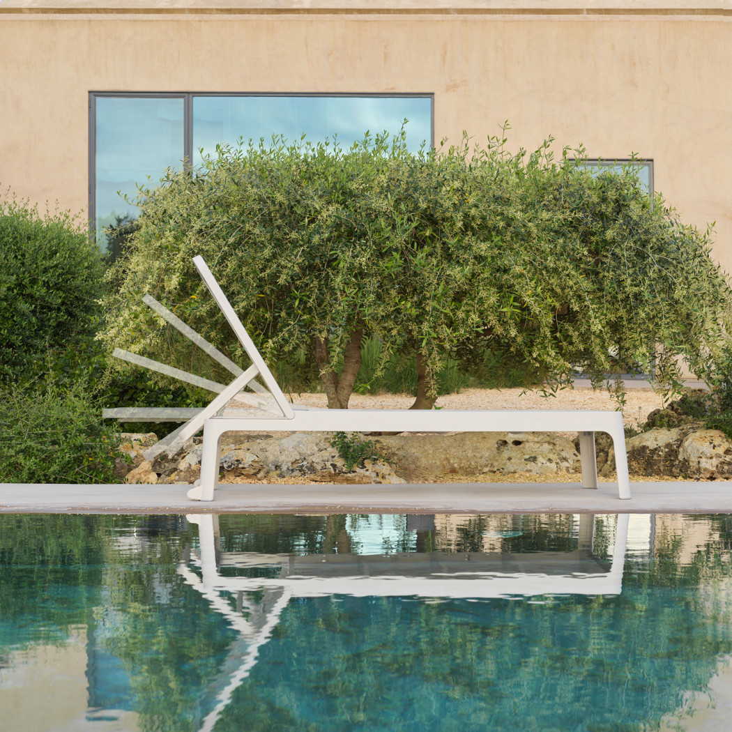 Шезлонг PLANO BIANCO-TELA BIANCA