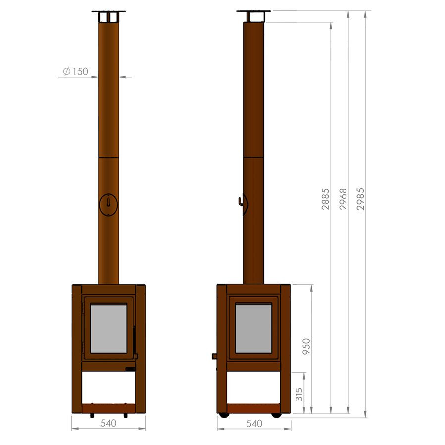 Вулична піч Quaruba XL Mobile