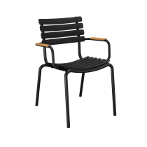 Крісло Reclips Dining Chair Bamboo Armrests Black