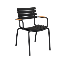 Крісло Reclips Dining Chair Bamboo Armrests Black
