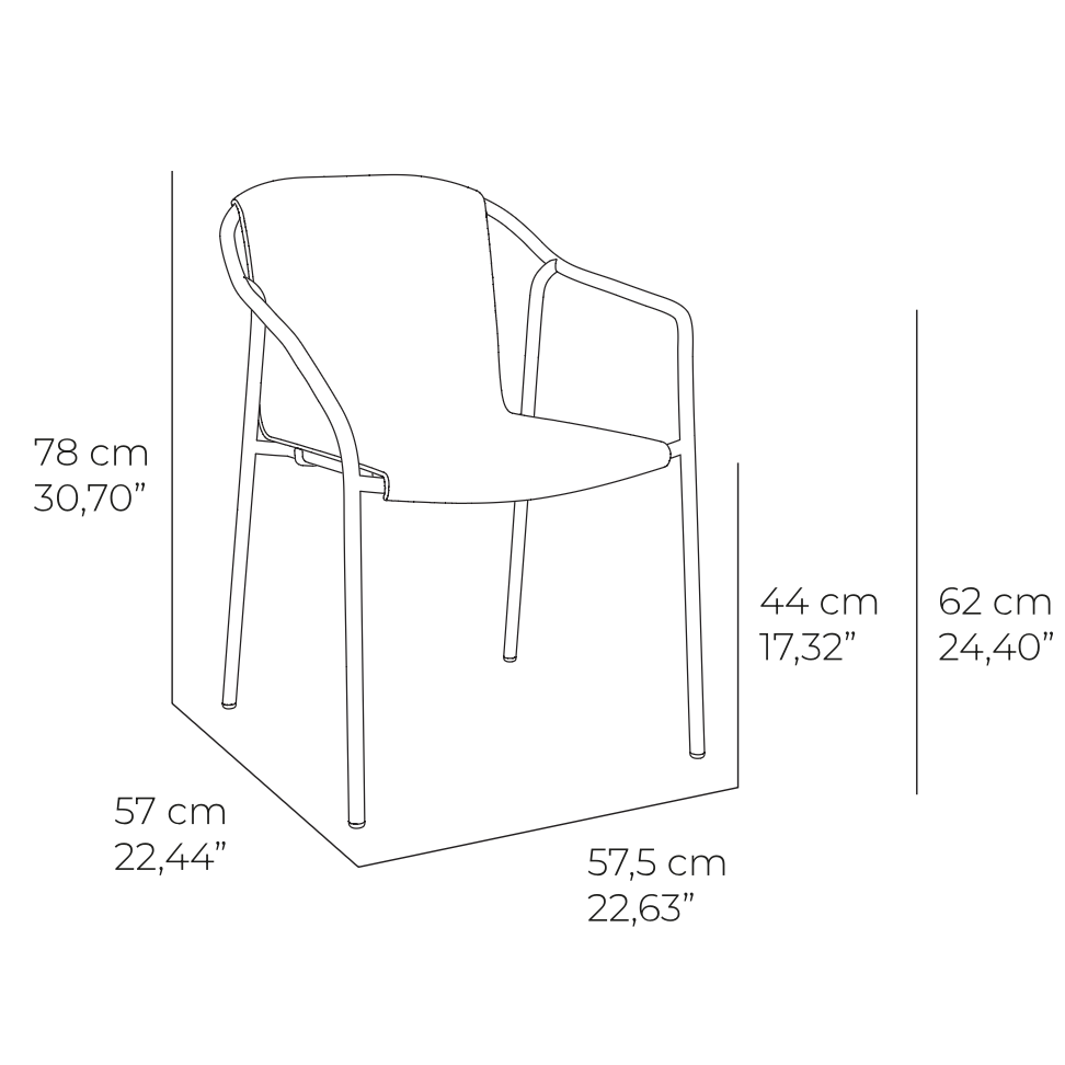 Стілець Rod Anthracite Anthracite
