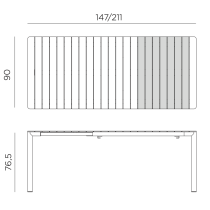 Стіл розкладний Tevere Extensible 147 Terra