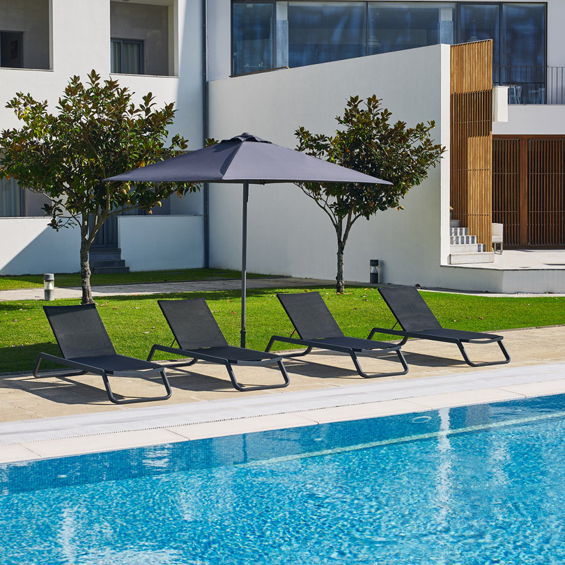 Шезлонг Vila Anthracite